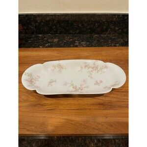 Haviland Limoges Schleiger Rose 12 inch Celery Dish
